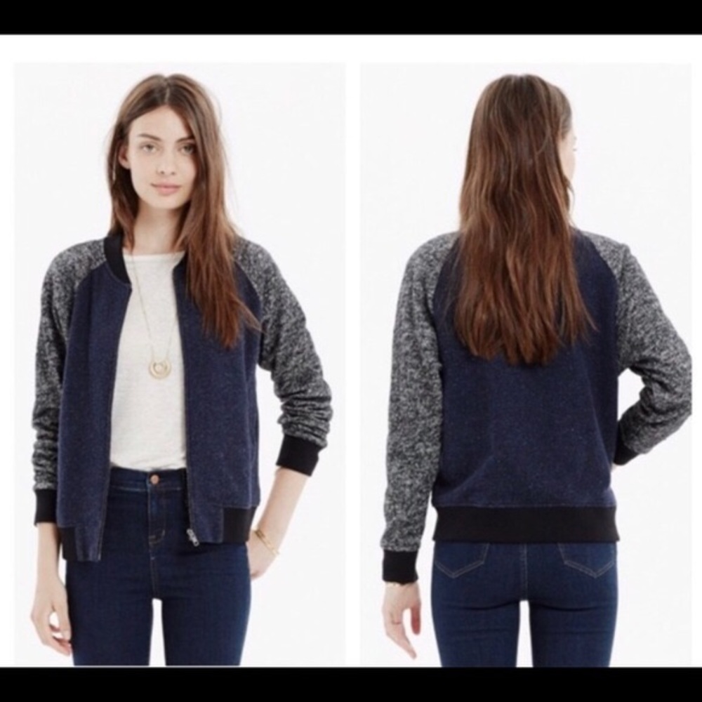 Madewell Sweatshirt Bomber Varsity Jacket